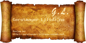 Gerstmayer Liliána névjegykártya